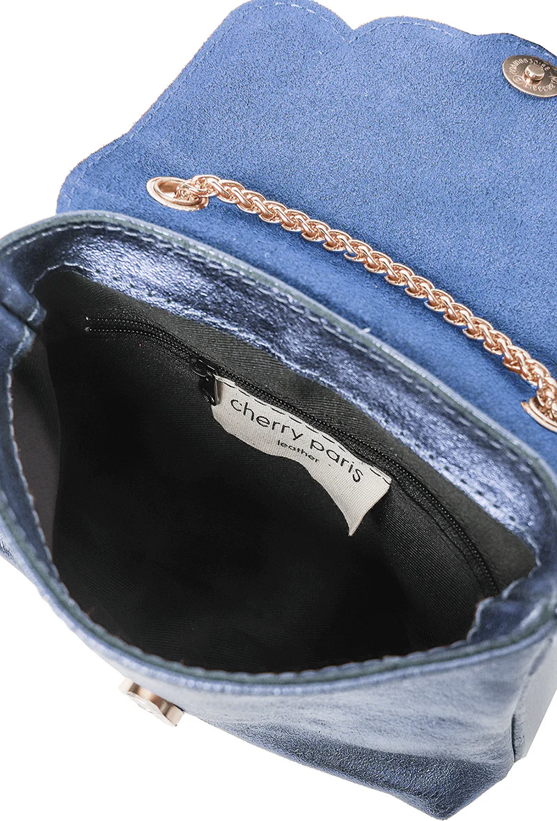 Sac Pochette MINI PIA METAL - Bleu métal – Image 6