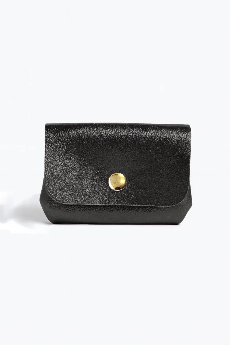 Porte-monnaie sac ASELLE MÉTAL - Noir métal – Image 2