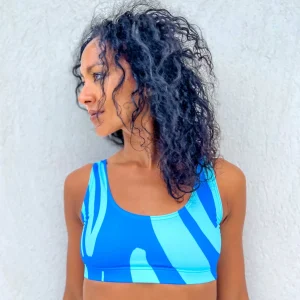 Brassière sport bleue Mathmos
