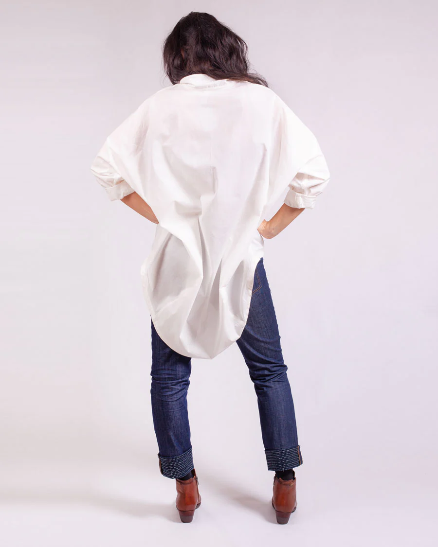 ICONIQUE - Chemisier Lison voile ivoire Bio Gots – Image 9