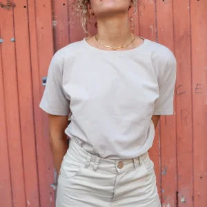 ICONIQUE - Tee-shirt Louise bio gots BEIGE
